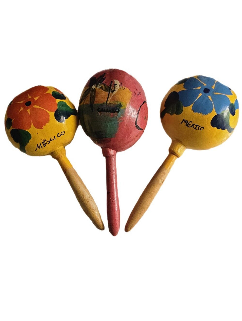 Vintage Hand Painted Maracas